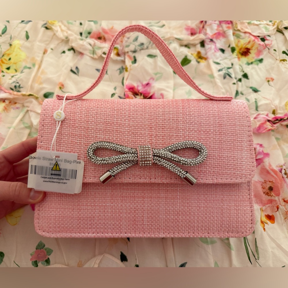 Shiraleah Pink Mini Bag with Bow Accent